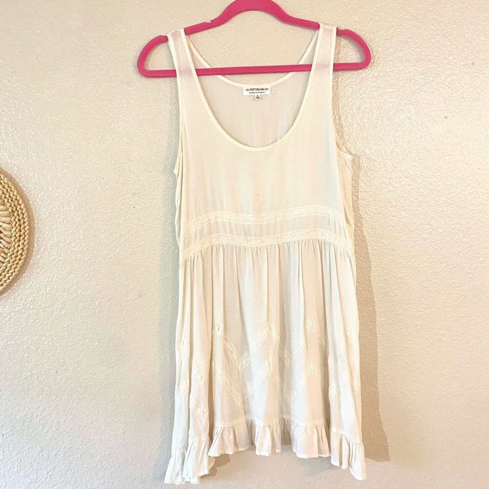 Cotton on polka dot lace mini dress